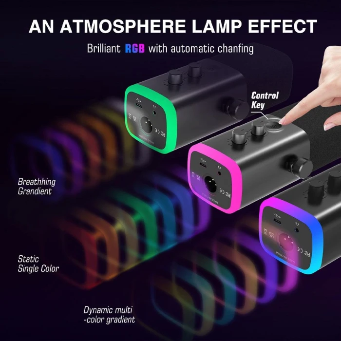 FIFINE AM8 Dynamic RGB XLR/USB - Black