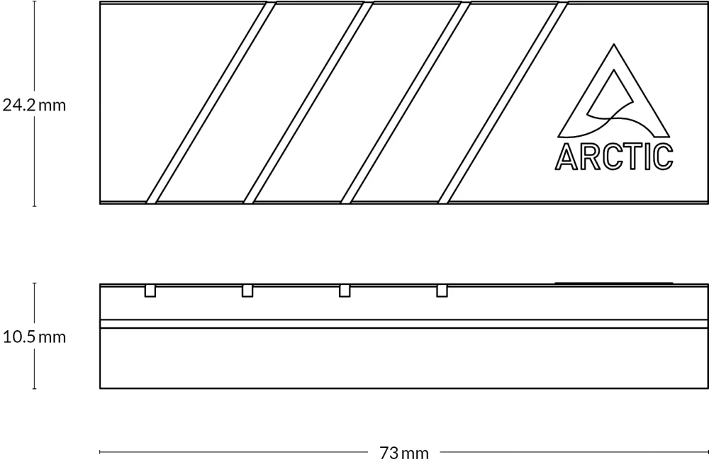 Arctic SSD охладител M2 Pro Silver