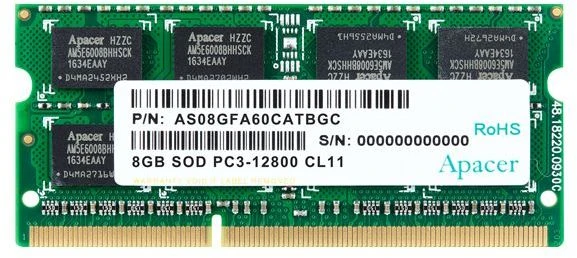 APACER 8GB DDR3 1600MHz CL11 SO-DIMM