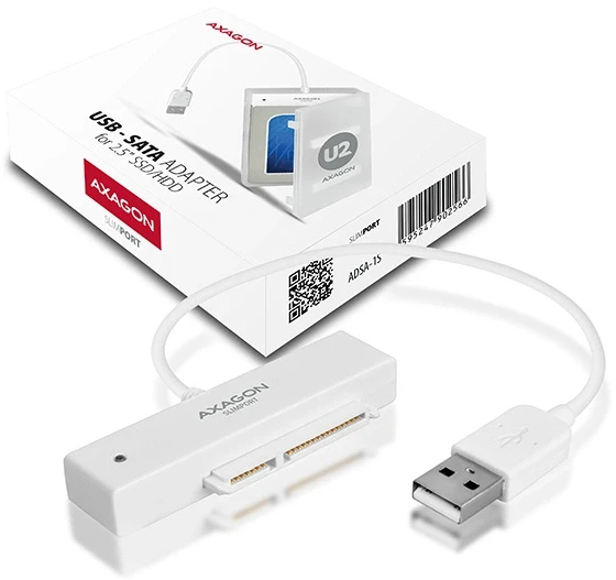 AXAGON ADSA-1S USB2.0 - SATA HDD External Adapter Incl. 2.5" Case