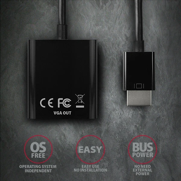 AXAGON RVH-VGN адаптер HDMI > VGA
