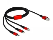 Кабел за зареждане USB-A > 3in1 - 1.0m
