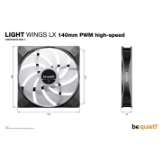 be quiet! LIGHT WINGS LX 140 PWM HS 3in1