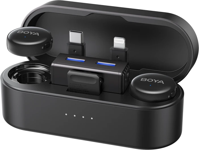 Безжична система микрофони BOYA BOYALINK 3-01 with lightning+USB-C +3.5mm TRS plug