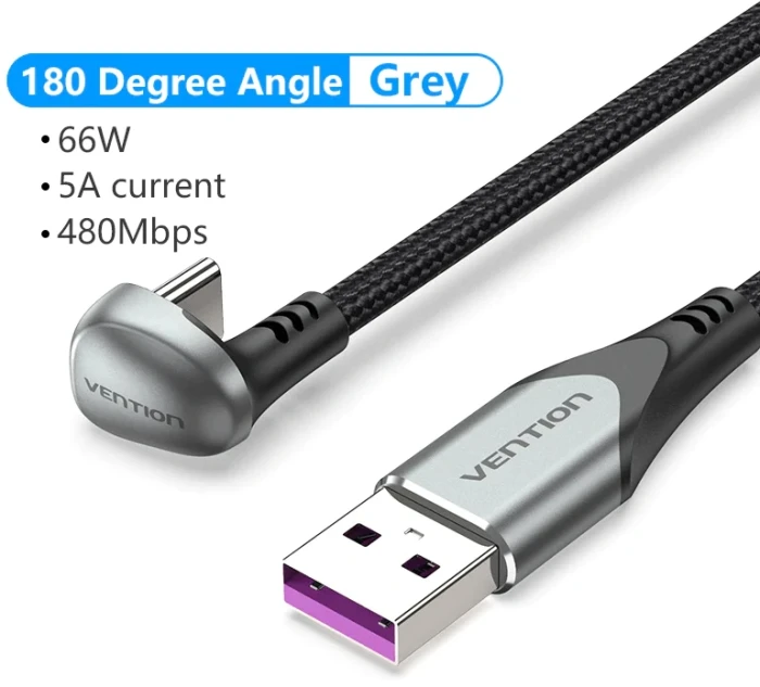 Vention USB-C > USB-A 2.0 U-Shap - 1.0m