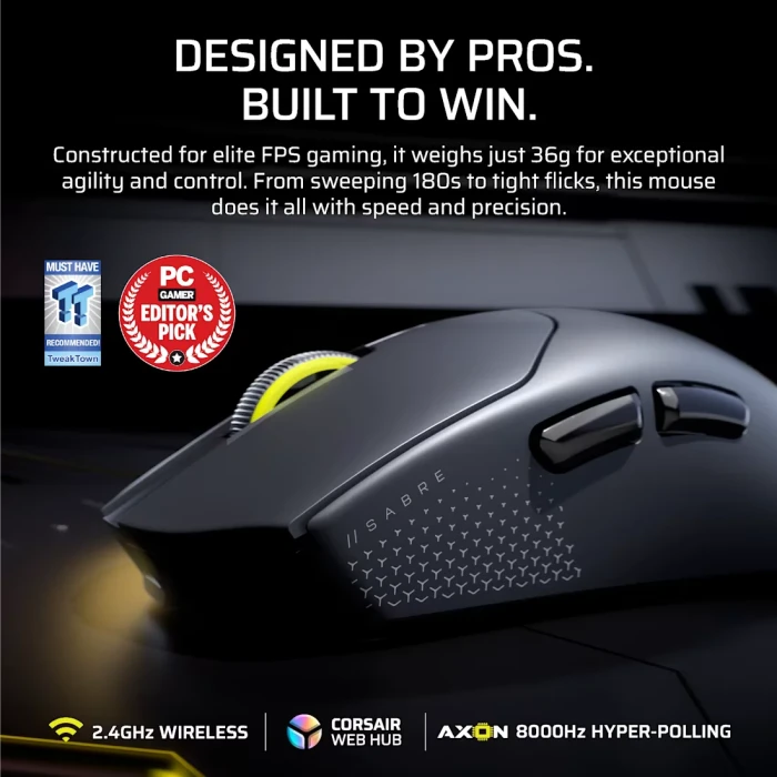 CORSAIR SABRE v2 PRO ULTRALIGHT - White