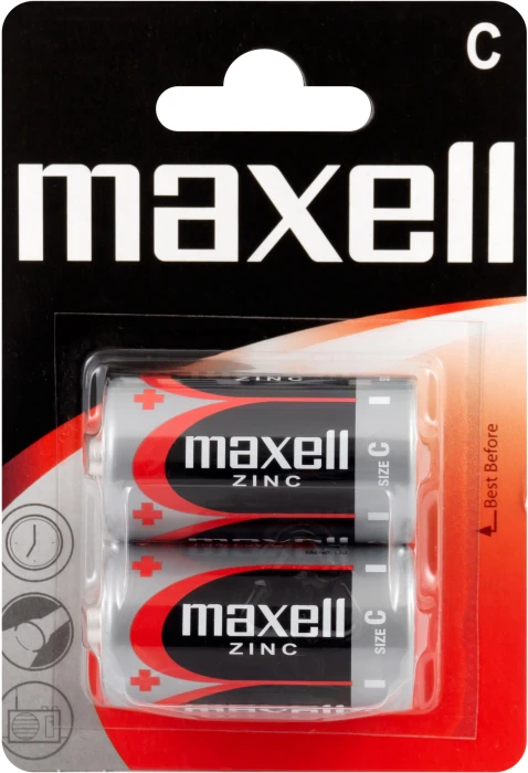 Цинк Манганова батерия MAXELL R14 /2 бр. в блистер/ 1,5V