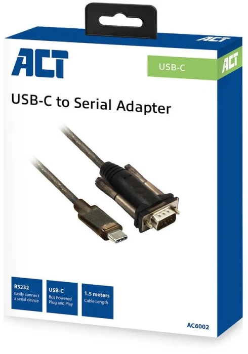 ACT адаптер USB-C > RS232 - 1.5m
