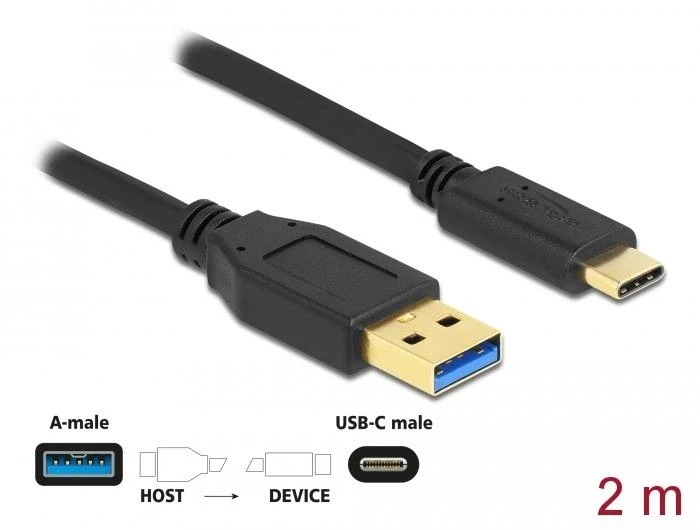 Delock USB-A > USB-C 10Gbps 2m