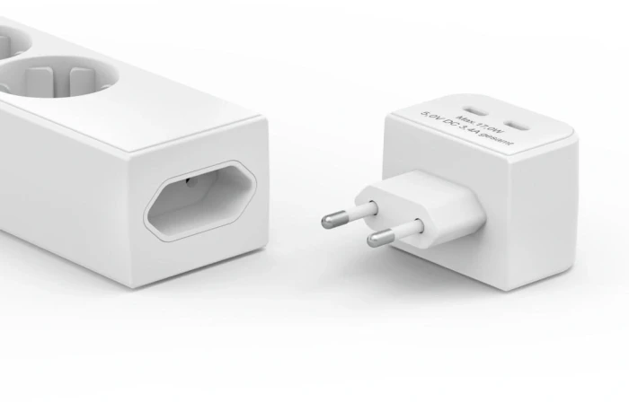 HAMA Разклонител 5 гнезда, 17 W, 2хUSB-C, превключвател, 1,4 м, бял