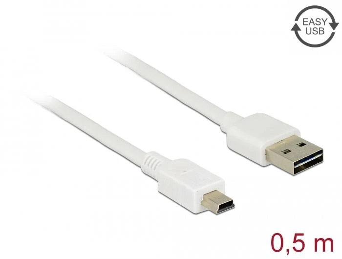 DeLock Кабел EASY USB-A > Mini-B  0.5m