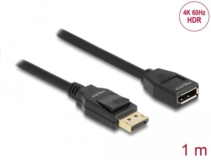 Delock DisplayPort 1.2 Удължителен 1m