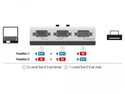 Ръчен превключвател DeLock RS-232 / RS-422 / RS-485 2-port