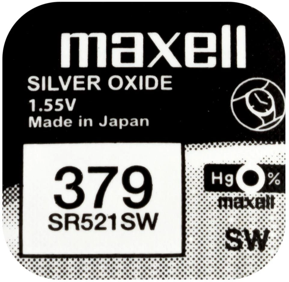 Бутонна батерия MAXELL SR521 SW /AG0/379/ 1.55V