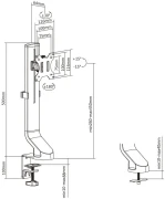 ACT Стойка за монитор до 32" с регулиране на височината