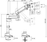 ACT Стойка за монитор до 40" 12кг с едно рамо пружинен механизъм