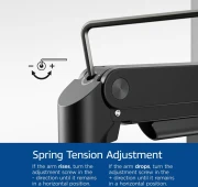 ACT Стойка за монитор до 49" 20кг с едно рамо пружинен механизъм