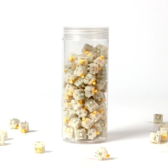 Суичове за механична клавиатура Keychron Gateron KS-3X1 Milky Yellow Switch Set 110 броя