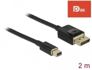 Delock Mini DisplayPort > DisplayPort 8K 60Hz 2m