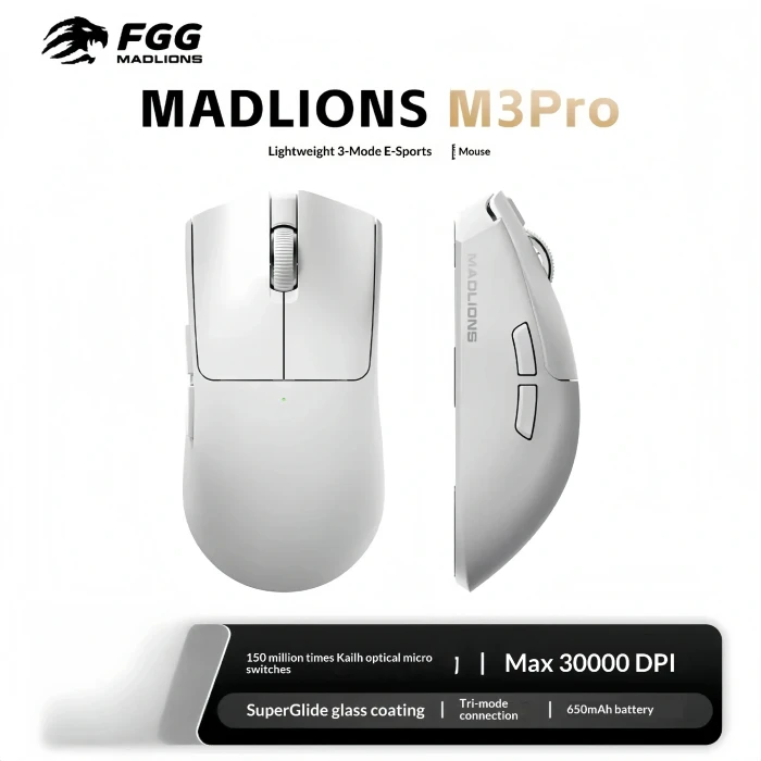 Madlions Wireless M3 Pro 1K White