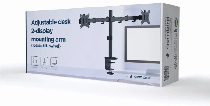 Gembird Стойка за 2 монитора MA-D2-01