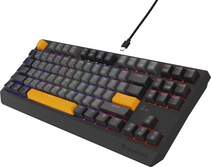 Genesis Thor 230 TKL Anchor Gray Negative Red Switch