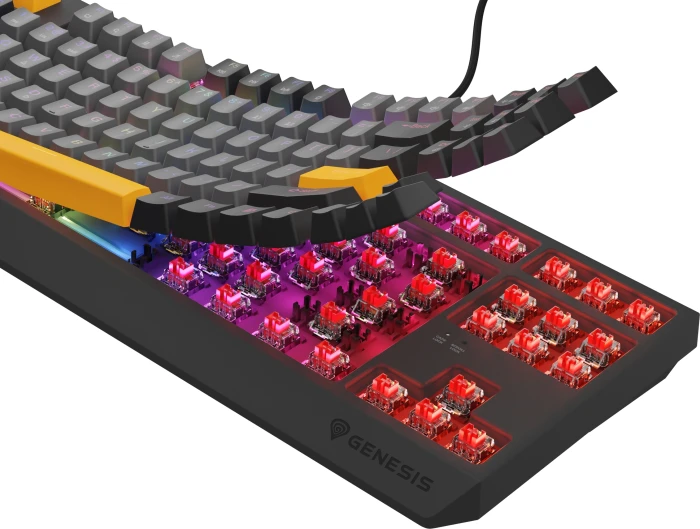 Genesis Thor 230 TKL Anchor Gray Negative Red Switch