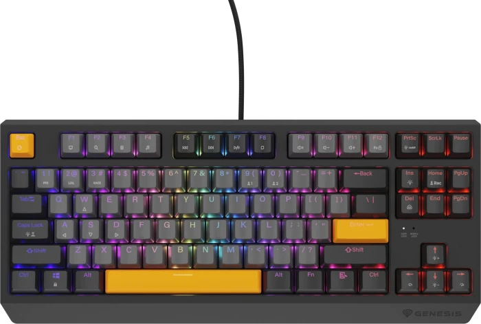Genesis Thor 230 TKL Anchor Gray Negative Red Switch
