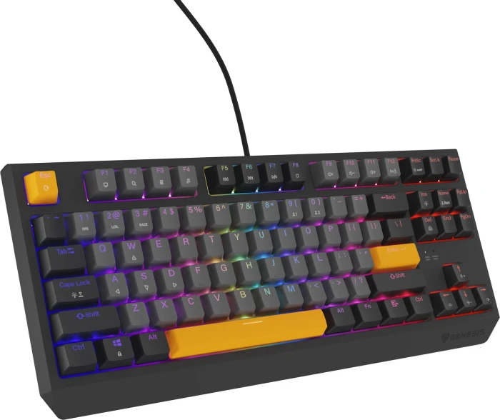 Genesis Thor 230 TKL Anchor Gray Negative Red Switch