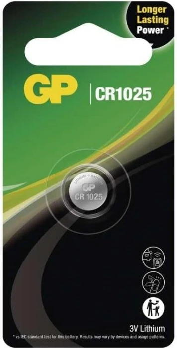 GP Литиева бутонна батерия CR1025 3V