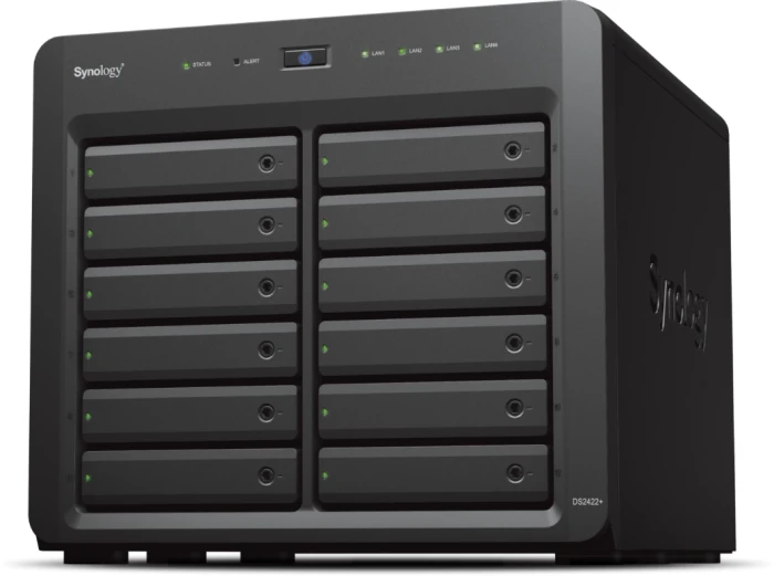 Мрежов сторидж Synology DS2422+, за 12 диска, AMD Ryzen V1500B - 4 Cores
