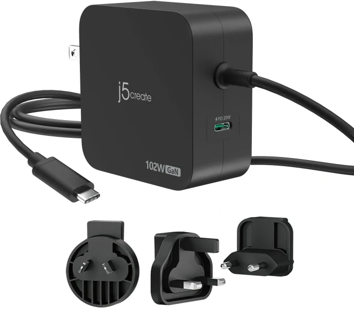 j5create Зарядно 220V GaN USB-C 102W
