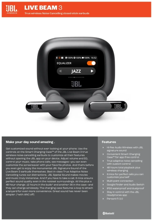 JBL Live Beam 3 Bluetooth - Purple