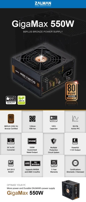 Zalman GigaMax Bronze 550W