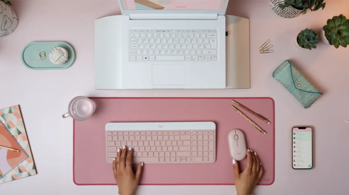 Logitech MK470 Slim Combo Rose