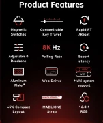 Madlions MAD 60 HE Flagship 8K Magnetic Amber Pro Switches