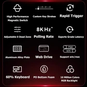 Madlions MAD 68 HE Flagship 8K White Magnetic Amber Pro Switches