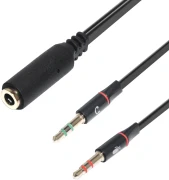 Makki аудио 3.5mm TRRS > 2 x 3.5mm TRS