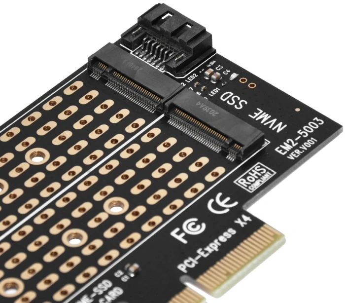 Makki Адаптер M.2 NVMe/SATA PCIe 3.0 x4