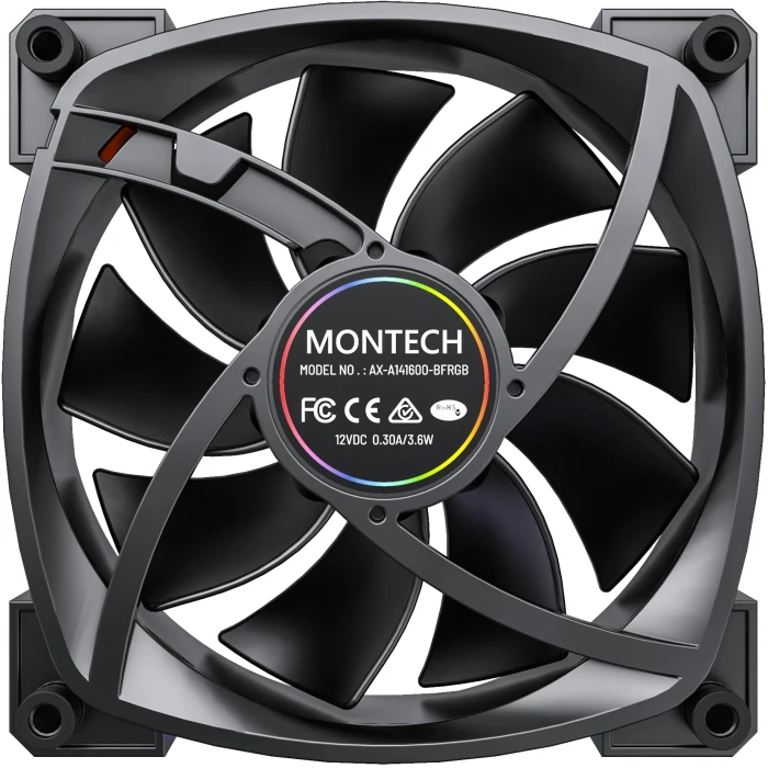 Montech RX140 PWM REVERSE Black