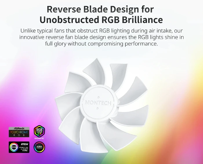 Montech RX120 PWM REVERSE White