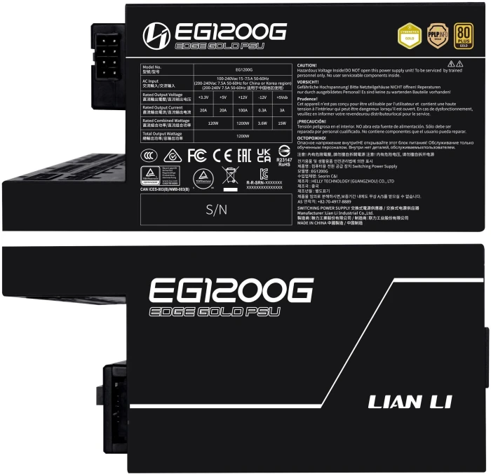 Lian Li Black EDGE Gold 1200W