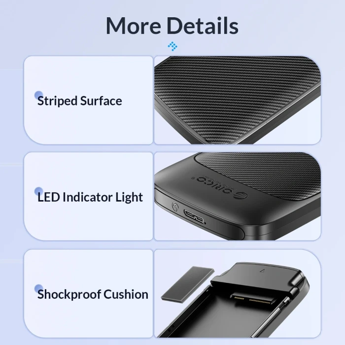 Orico 2020C3 кутия за диск 2.5" USB-C