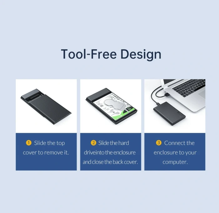 Orico 2521C3 кутия за диск 2.5" USB-C