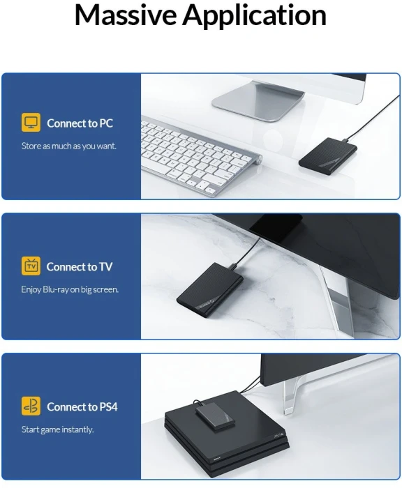 Orico 2521C3 кутия за диск 2.5" USB-C