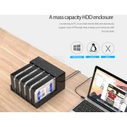 Orico 6558US3 Dock 5 x 2.5"/3.5" Clone