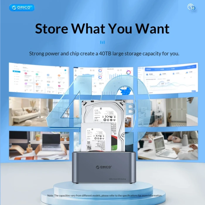 Orico Dock 2 x HDD/SSD 2.5"/3.5" Clone