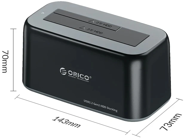 Orico Dock HDD/SSD - 2.5/3.5" USB-C/A