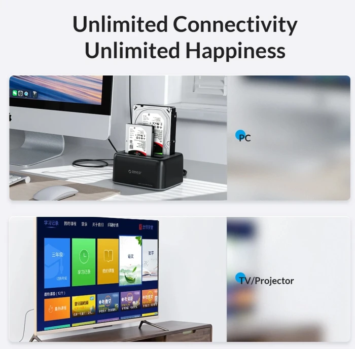 Orico Dock HDD/SSD - 2.5/3.5" USB-C/A