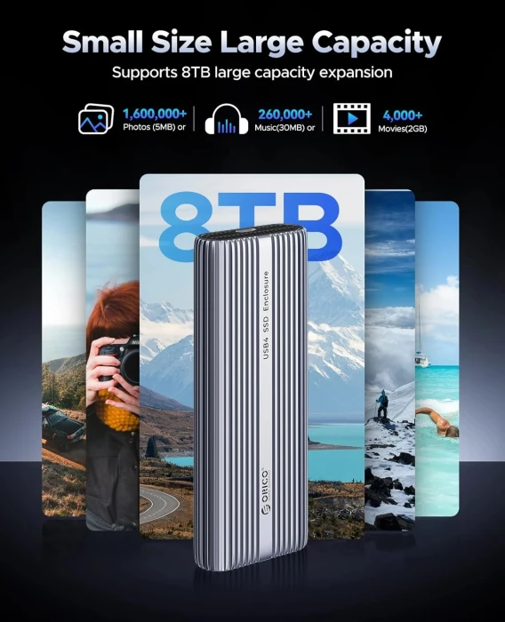 Orico ACOM2-U4 NVMe USB-C/A 40Gbps